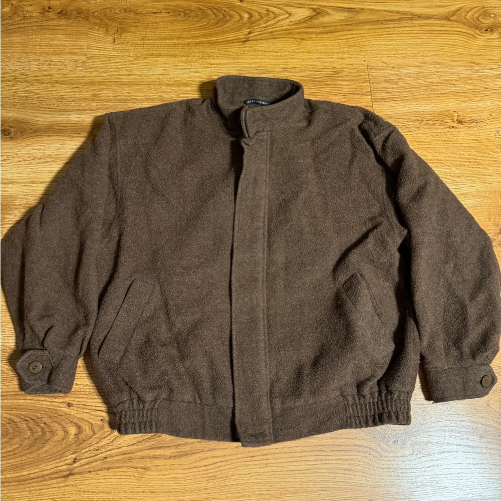 Peru Alpaca 111 Coat Men Large Size Superfine incalpaca 55% Alpaca 45% Wool Zip